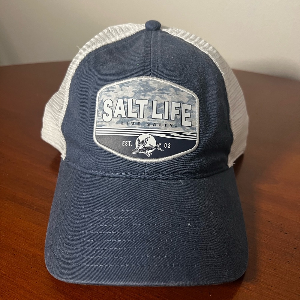 Salt Life Blue and White Trucker Hat